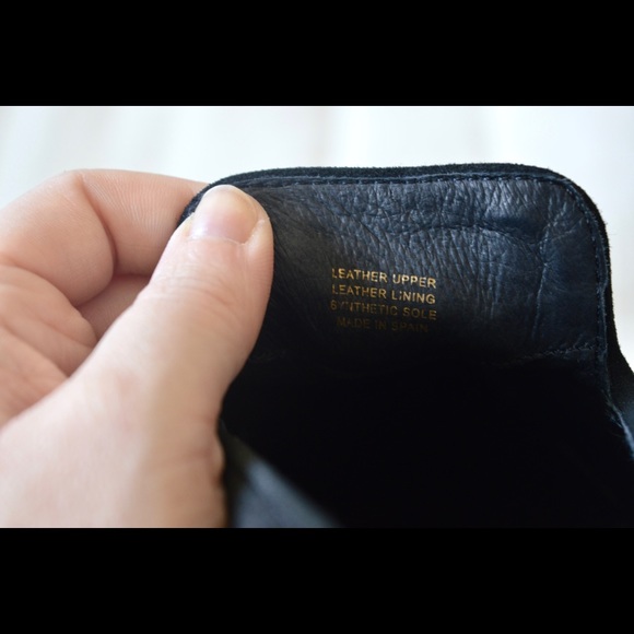 Pure Navy Black Leather Oxfords - Picture 7 of 7